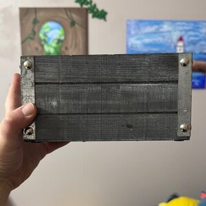 Rustic Black Wooden Box